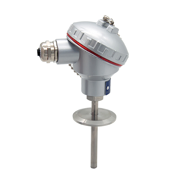 50.5mm Tri-clamp PT100 temperature sensor, Duplex 4-wire with Waterproof Junction Box